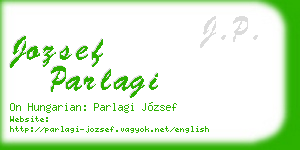jozsef parlagi business card